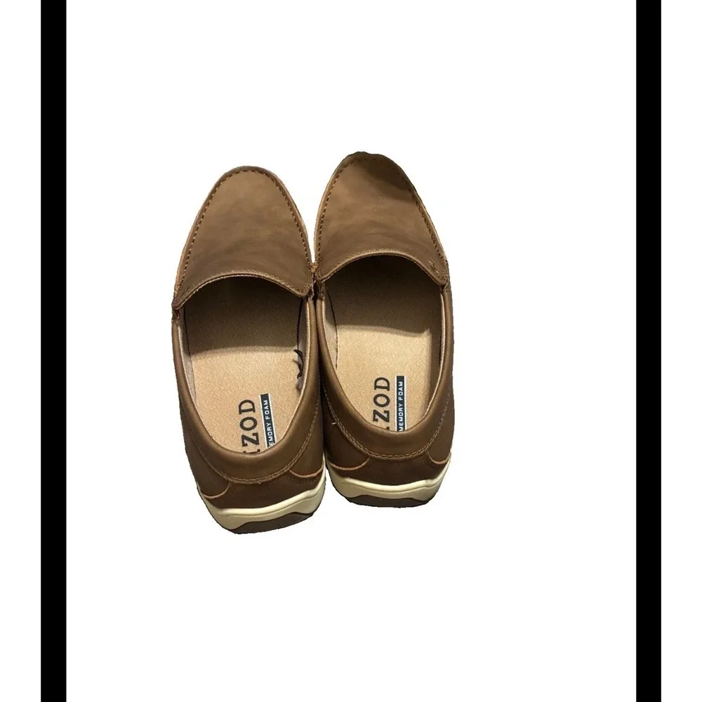 IZOD Seapoint Mens Tan Memory Foam Slip On Loafers Shoes Size 10 1861593